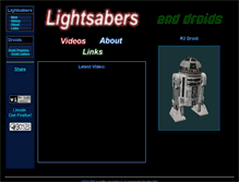 Tablet Screenshot of lightsabers.necrobones.com